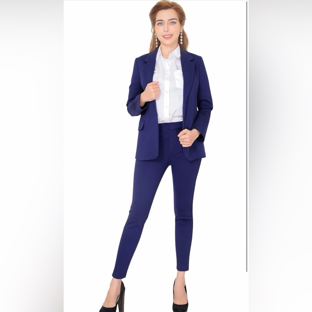MARY CRAFTS Women's Navy Blue Pantsuit Size 6